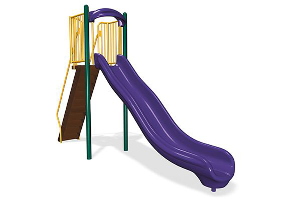 6' Single Velocity Wave Slide - freestanding slide - commercial playground equipment