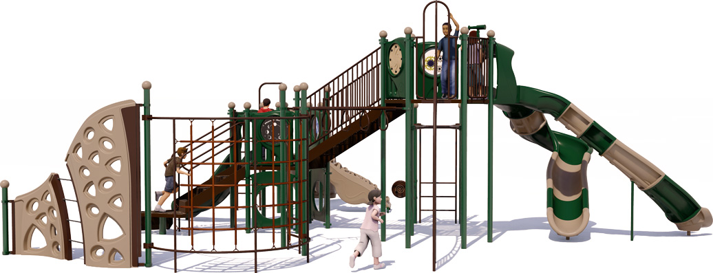 Goliath - Back View - Primary Color Scheme - Commercial Playground Equipment