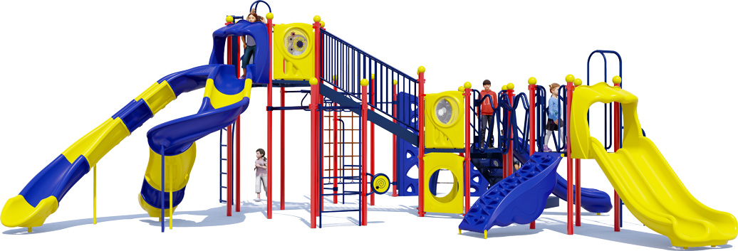Goliath - Front View - Primary Color Scheme - Commercial Playground Equipment