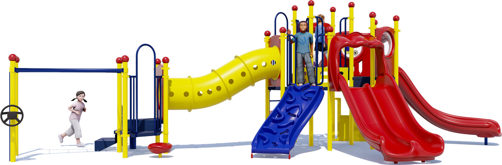 Celebration Station Play Structure - Primary Color Scheme - Front View