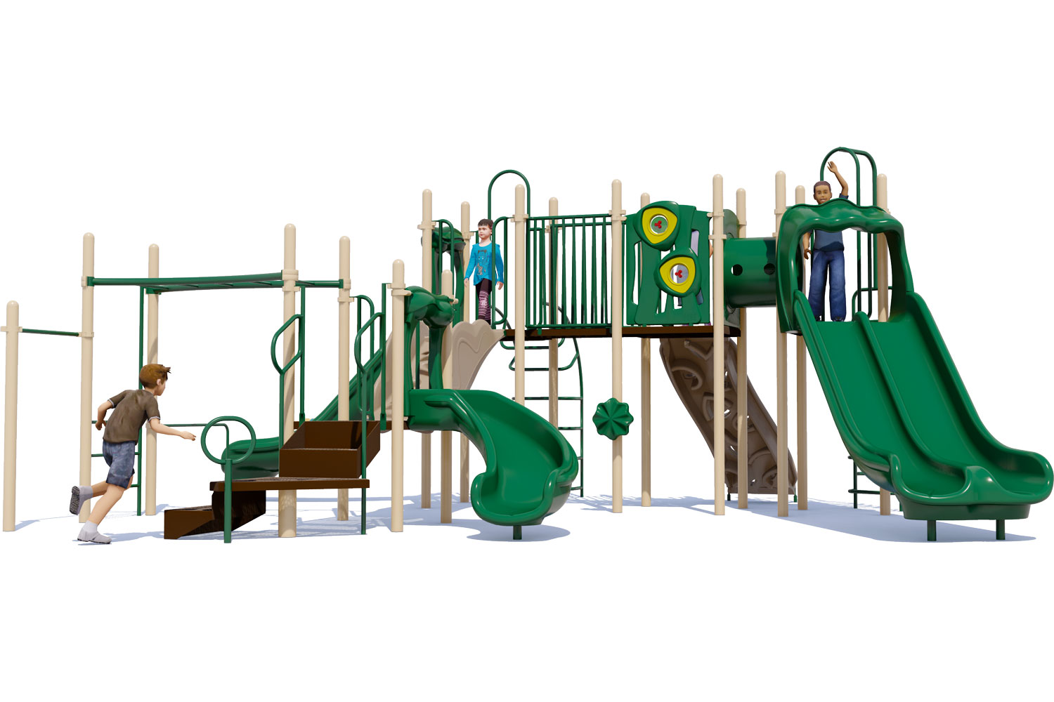 Cheer Delight Play Structure - Natural Colors - Front View