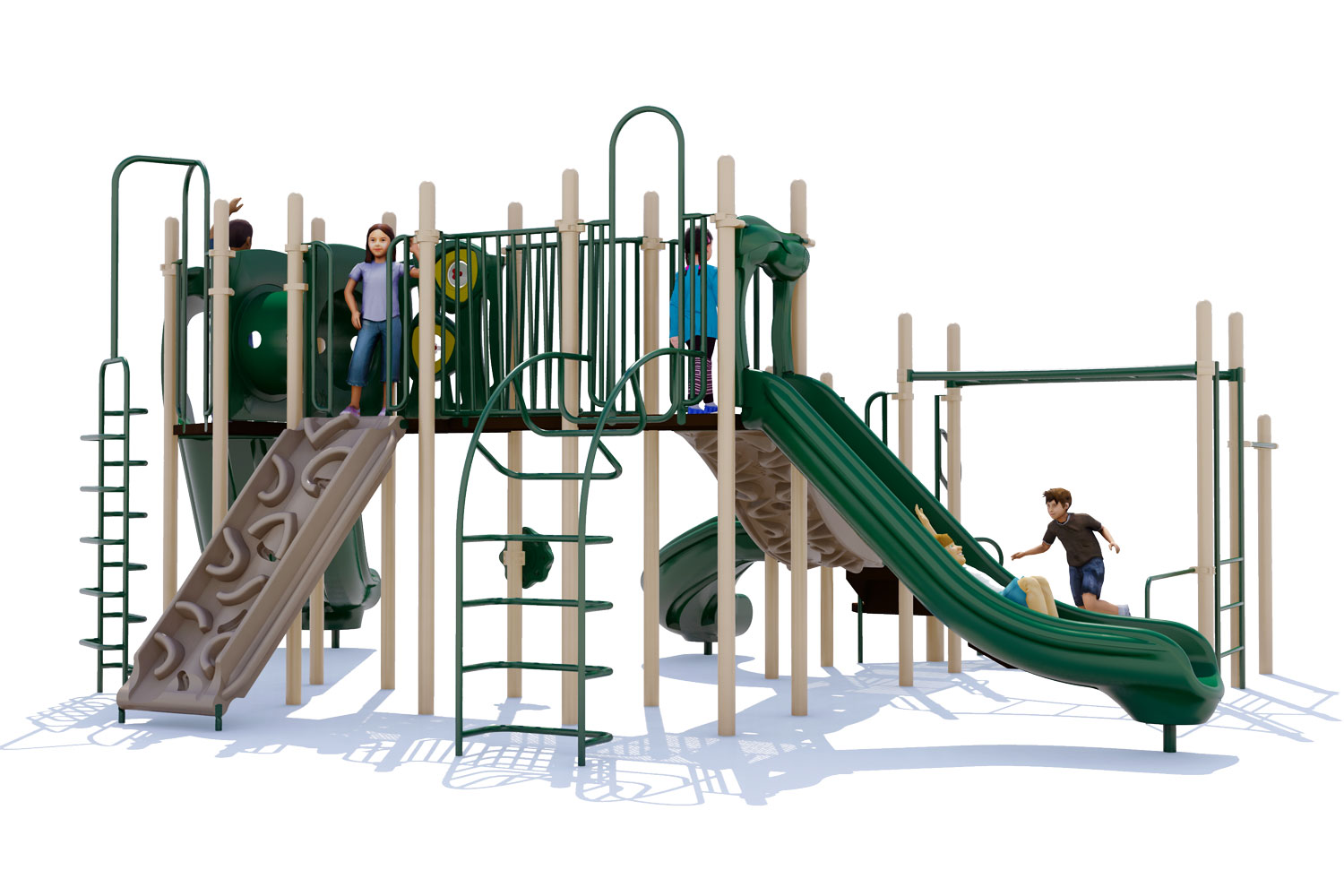 Cheer Delight Play Structure - Natural Colors - Back View