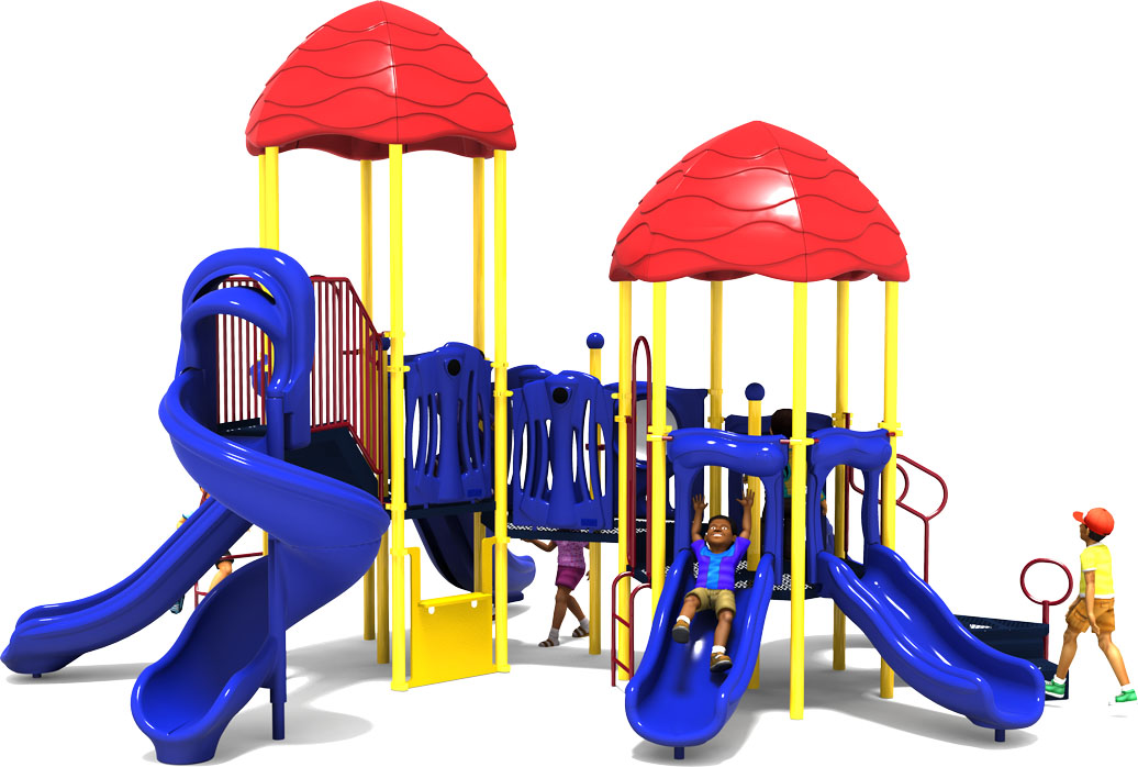 Raise The Roof - Commercial Playground Equipment - Primary Color Scheme - Front View