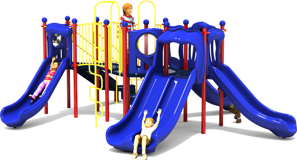 Peek A Boo - Commercial Play Structure - Primary Color Scheme - Front View