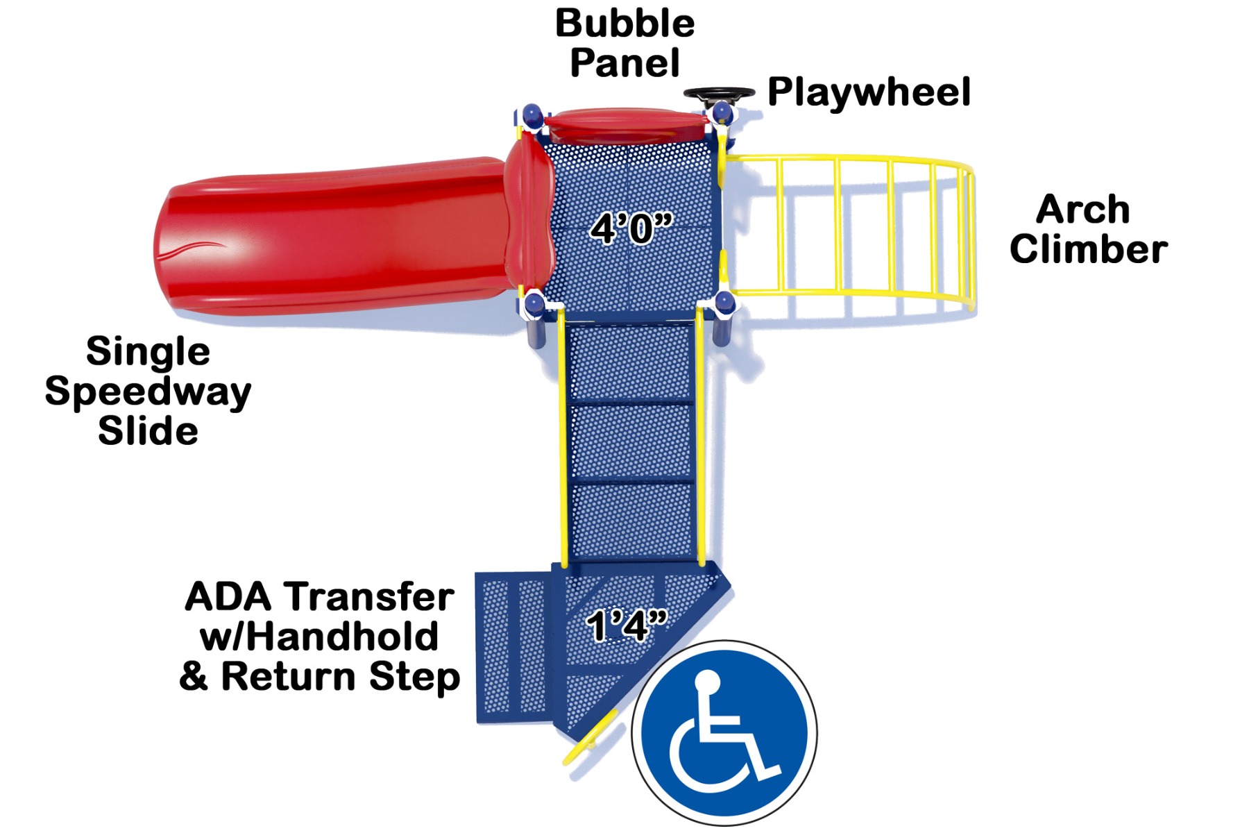 Space Saver Commercial Play Structure  | Top