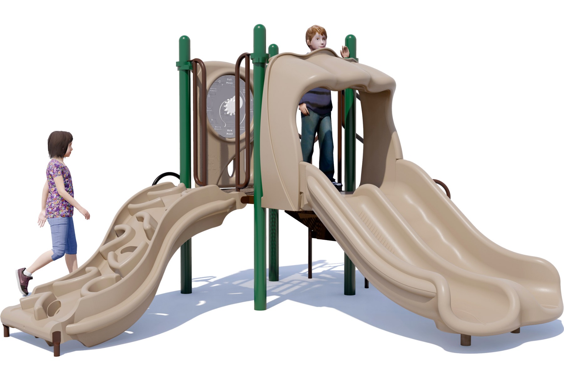 Magic Minnie Playground Structure - Natural Color Scheme - Front View
