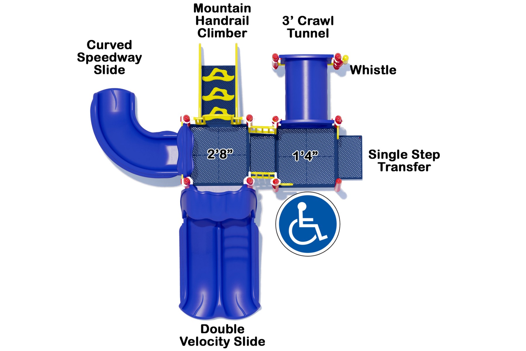 Deuces Wild - Commercial Play Structure - Top