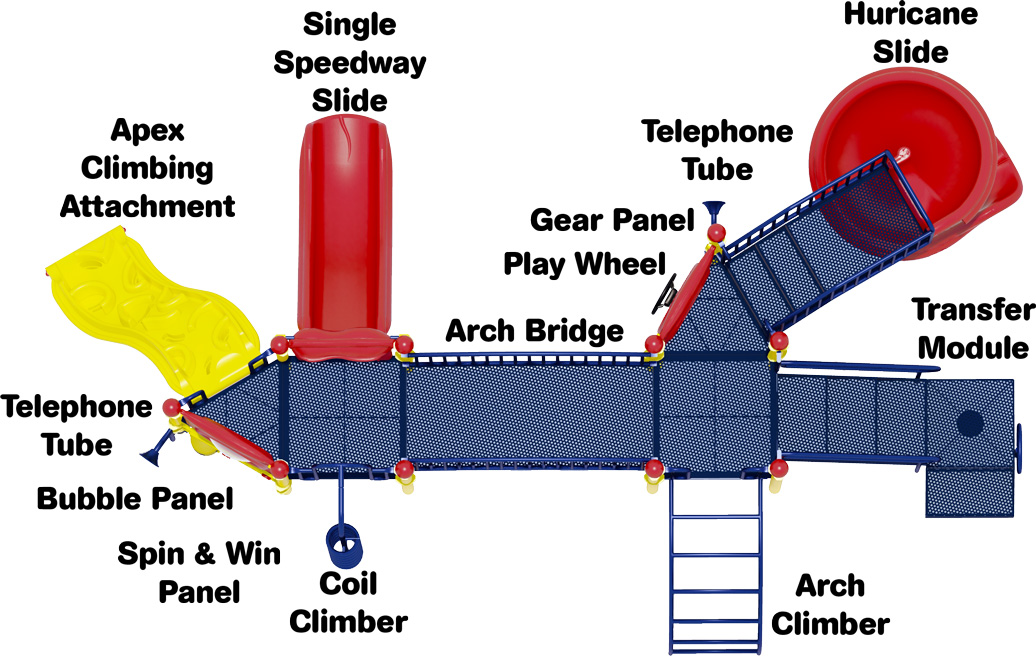 Crossover Bridge - Commercial Play Structure - American Parks Company