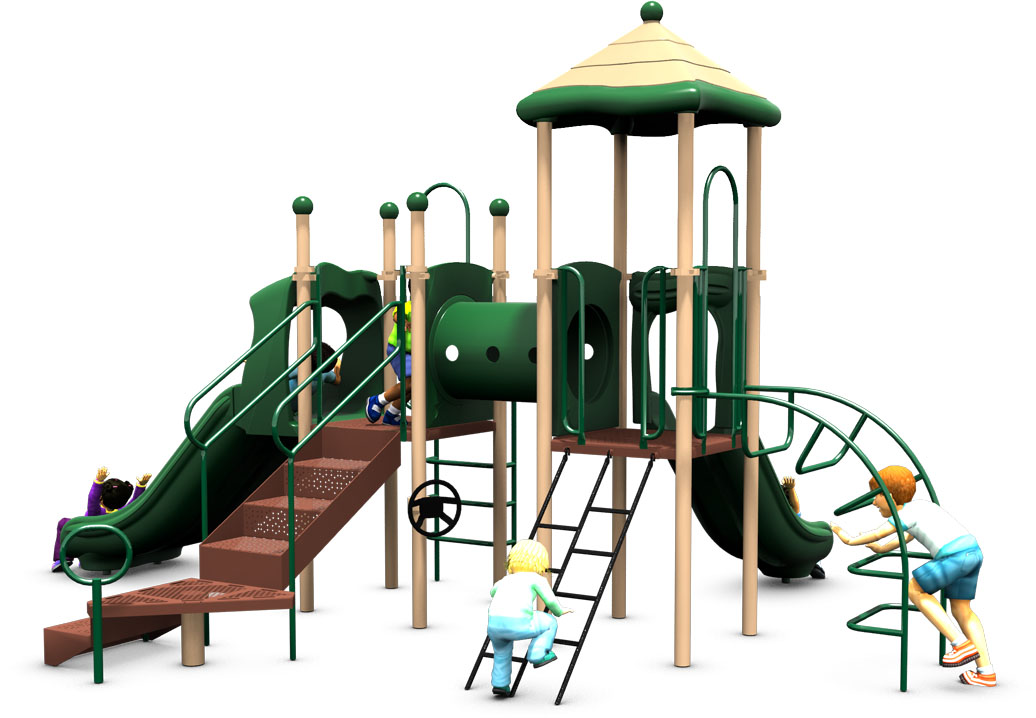 Super Train - Commercial Playground Equipment - Back - Natural