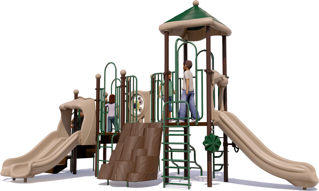 Tons of Fun Play Structure - Natural Colors - Front View