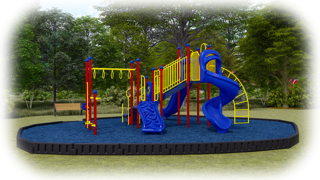 Open Range Playground Bundle - Rubber Mulch - American Parks Company
