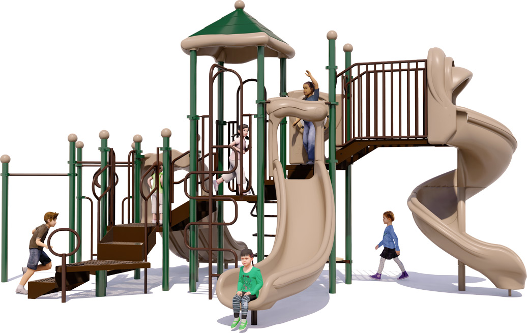 Goodtimes Play Structure - Natural Color Scheme - Front View