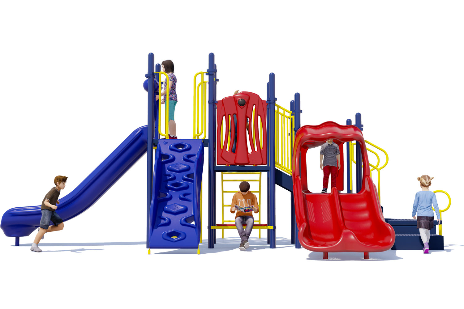 Bullseye Playground Structure - Front View - Primary | American Parks Company