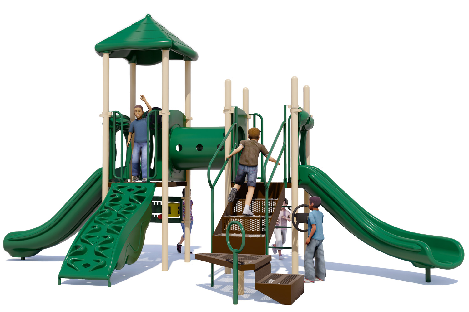 Play Date - Playground Equipment For Children Ages 2-12 - Natural - Back