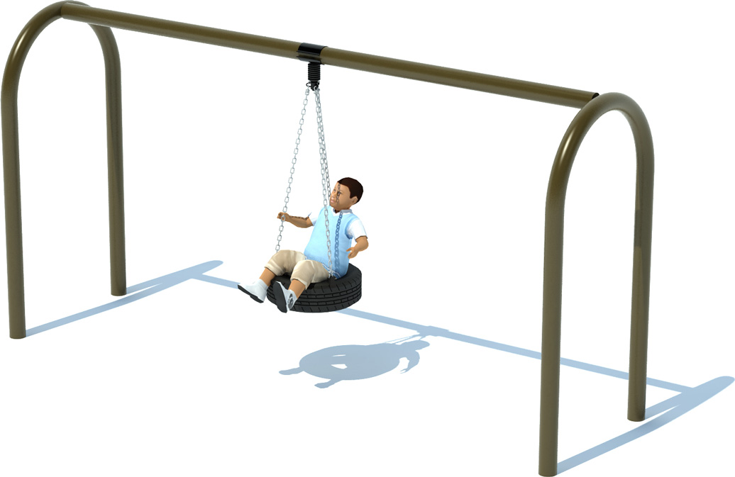 Swing Sets | 1 Bay Tire Swing Frame | American Parks Company