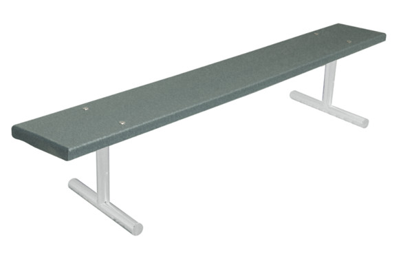 Backless Recycled Plastic Bench - Site Furnishings - American Parks Company