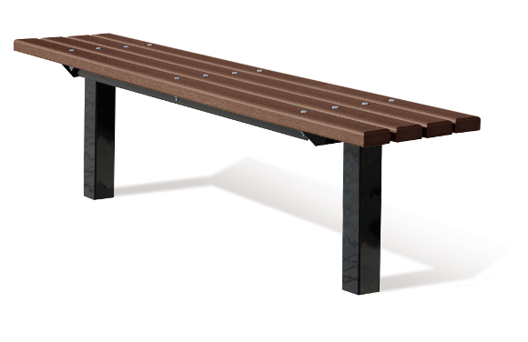 Surface Mount Cedar Bollard Style Bench w/out Back - Commercial Park Equipment