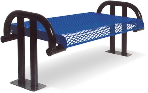 Contoured Cantilevered Bench w/out Back - Site Furnishings - American Parks Company