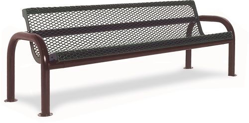Contour Diamond Pattern Bench With Back