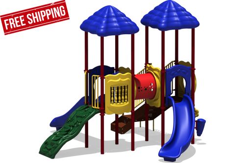 Double Play - Primary Color Scheme - Front View - Commercial Play Structure
