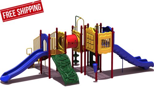 Home Plate Budget Play Structure - primary Color Scheme - Front View