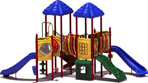 Curve Ball - Primary Color Scheme - Front View - Commercial Playground Equipment
