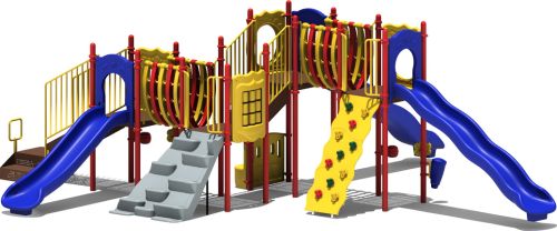 MVP Budget Play Structure - Primary Color Scheme - Front View