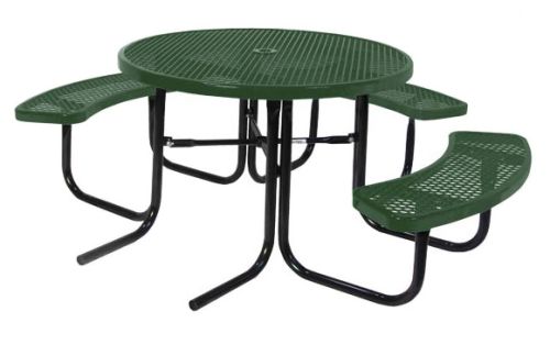 46" Round ADA Expanded Metal Picnic Table - Commercial Playground Equipment