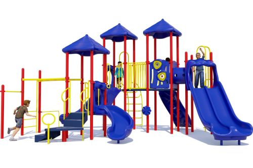 Merry Maker commercial play structure - Primary Color Scheme - Front View