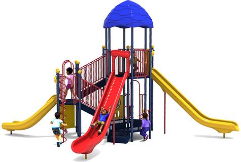 Bigger is Better - Primary Color Scheme - Front View - Commercial Playground Equipment
