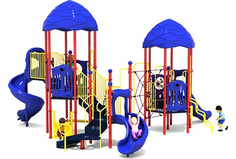 Round Robin - Commercial Play Structure - Primary Color Scheme - Front