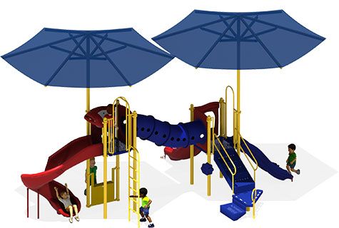 Munchkin Maze - Commercial Playground Equipment for schools, churches, & daycares - Primary Colors