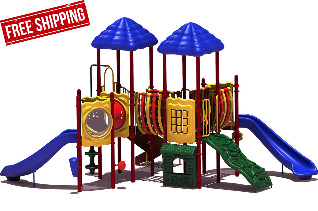 Curve Ball - Primary Color Scheme - Front View - Commercial Playground Equipment