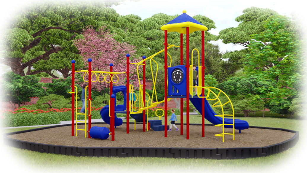 Amazing Adventure Playground Bundle - Engineered Wood Fiber - Primary Colors