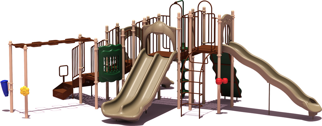 Line Drive - Budget Play Structure - Natural Colors - Front