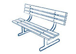 Park bench icon